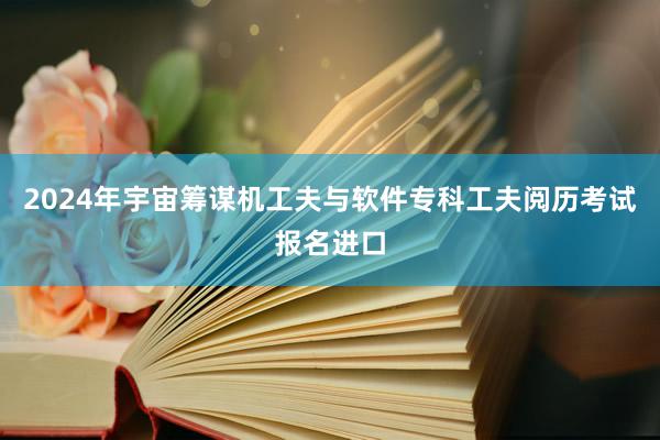 2024年宇宙筹谋机工夫与软件专科工夫阅历考试报名进口