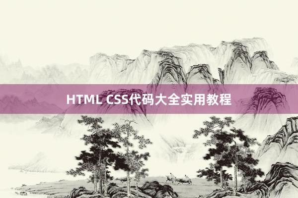 HTML CSS代码大全实用教程