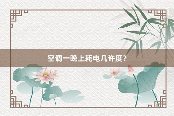 空调一晚上耗电几许度？